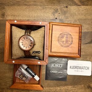 JORD Wooden Wrist Watches for Women - Cassia Series/Wood and Metal Watch Band.
